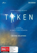 Taken Steven Spielberg DVD Box Set BBC R4 6 discs 50 years of Alien Encounters