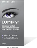 LUMIFY Bausch + Lomb Eye Drops for Red Eyes, Redness Reliever for Brighter Looking Eyes, Works in 1 Minute & Lasts Up to 8 Hours, Eye Drops, 0.25 Fl Oz (7.5mL)