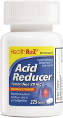 HealthA2Z® Acid Reducer | Famotidine 20mg | Maximum Strength | Relief from Heart Burn Due to Acid Indigestion (225 Tablets