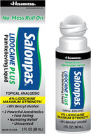 Salonpas Lidocaine Plus Pain Relieving Liquid Roll On, 3 oz Muscles Sprains Bruises Back Pain Relief (Copy)