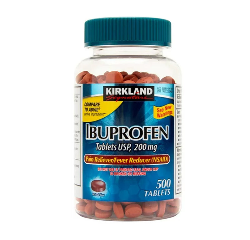 Kirkland IBUPROFEN 500 tabs 200mg Pain Reliever fever reducer Nurofen generic