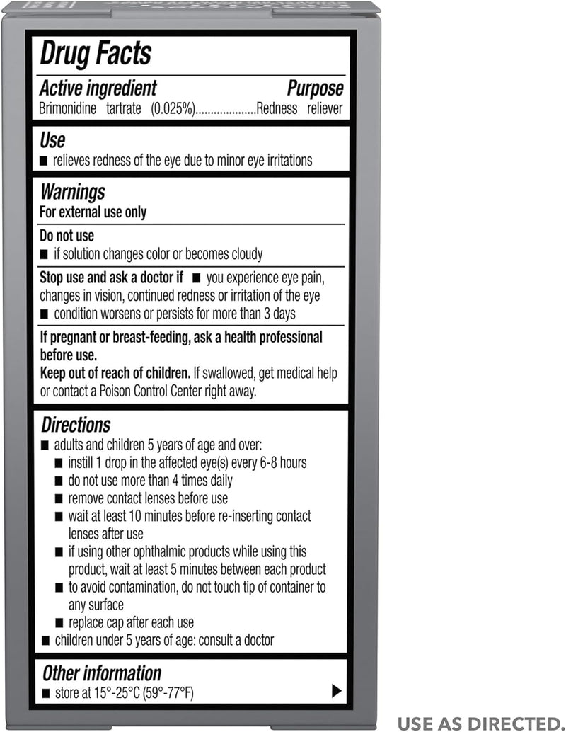 LUMIFY Bausch + Lomb Eye Drops for Red Eyes, Redness Reliever for Brighter Looking Eyes, Works in 1 Minute & Lasts Up to 8 Hours, Eye Drops, 0.08 Fl Oz (2.5 mL)