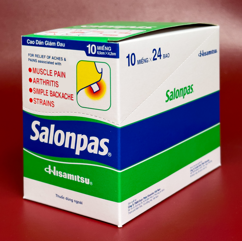 Salonpas Patch Hisamitsu Pain Relieving - Made in Vietnam 240 Patches