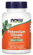 Potassium Citrate NOW Foods 99 mg, 180 Capsules Essential Mineral