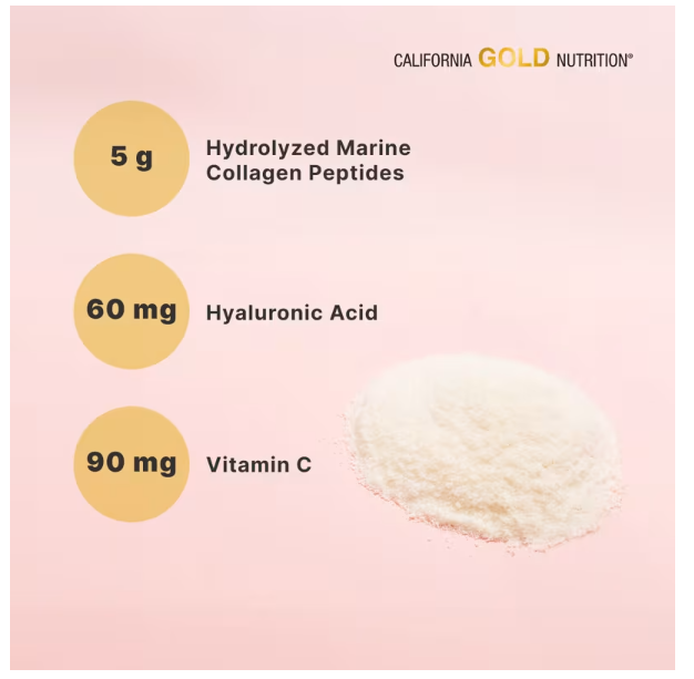 California Gold Nutrition, CollagenUP®, Hydrolyzed Marine Collagen Peptides with Hyaluronic Acid and Vitamin C, Unflavored, 1.02 lb (464 g)
