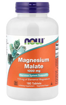 NOW Foods, Magnesium Malate, 1,000 mg, 180 Tablets