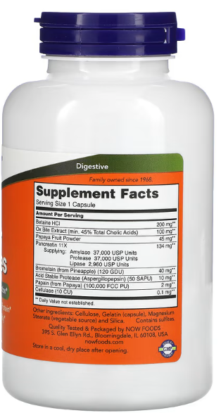 NOW Foods, Super Enzymes, 180 Capsules