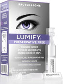 LUMIFY Preservative Free Eye Drops for Red Eyes, Redness Reliever for Sensitive Eye, Brighter and Whiter Looking Eyes, Works in 1 Minute & Lasts Up to 8 Hours, 20 Single-Use Vials