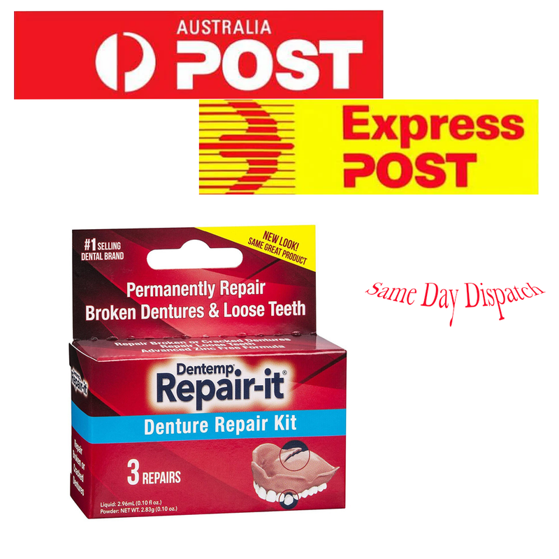DENTEMP Repair-it Denture Repair Kit Broken Cracked Loose Teeth Dental