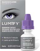 LUMIFY Bausch + Lomb Eye Drops for Red Eyes, Redness Reliever for Brighter Looking Eyes, Works in 1 Minute & Lasts Up to 8 Hours, Eye Drops, 0.25 Fl Oz (7.5mL)