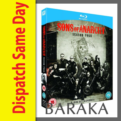 SONS OF ANARCHY COMPLETE SEASON SERIES 4 BLU - RAY RB NEW & SEALED "dvd box set"