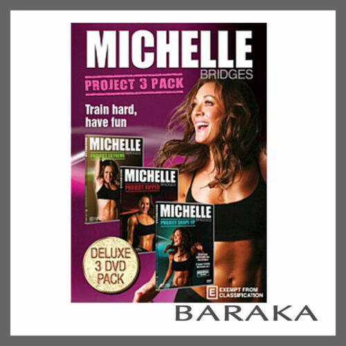 Michelle Bridges Project 3 Pack DVD Box Set Project Extreme Ripped & Shape-up R4
