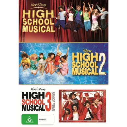 High School Musical 1, 2 & 3 movie collection DVD R4 Disney