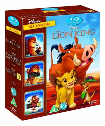 The Lion King 1, 2 & 3 Trilogy blu ray Box Set RB Walt Disney New Sealed