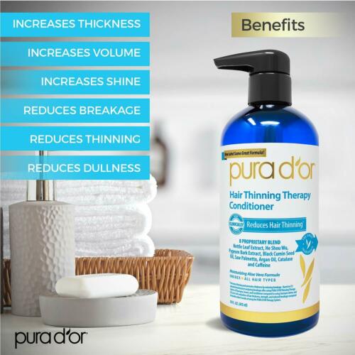 Pura D'or Hair Thinning Therapy Biotin Shampoo Conditioner Hair Loss Treatment