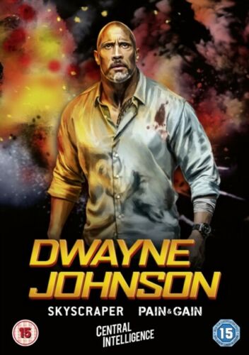 Dwayne Johnson 3 movies DVD Set Skyscraper Central Intelligence Pain & Gain