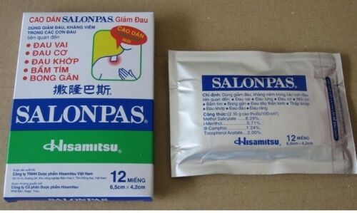 Salonpas Patch Hisamitsu Pain Relieving - Made in Vietnam 10 Boxes 120 Patches