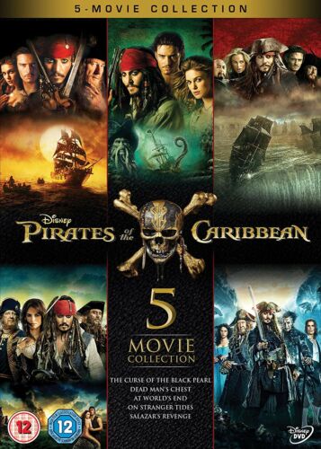 Pirates of the Caribbean 1, 2, 3, 4 & 5 DVD Box Set R2 5 movies collection