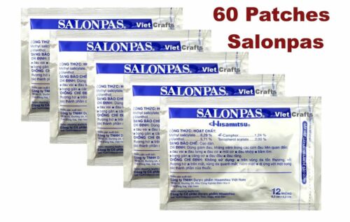 Salonpas Patch Hisamitsu Pain Relieving 5 packs 60 patches Made in Vietnam