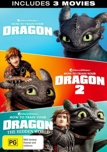 The How To Train Your Dragon 1 + 2 + The Hidden World DVD R4 New