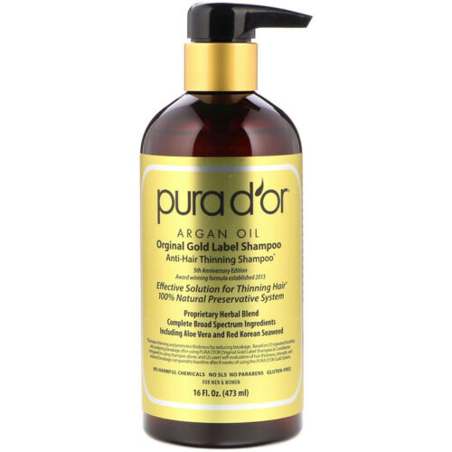 Pura D'or, Pura Dor Gold Label Anti-Hair Thinning, Hair Loss Treatment Shampoo