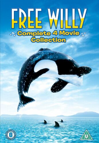 Free Willy 1, 2, 3 & 4 DVD Box Set Complete 4 Movies Collection Adventure Home
