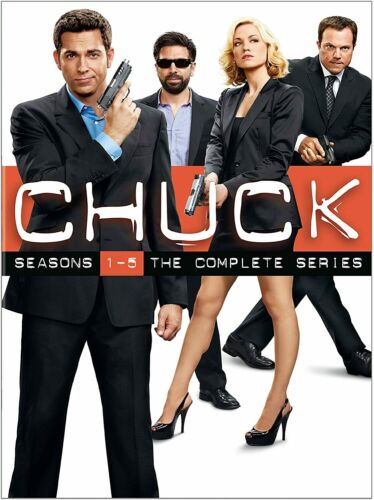 CHUCK: COMPLETE SERIES SEASONS 1 2 3 4 5 DVD BOX SET 23 DISCS 1 - 5 NEW