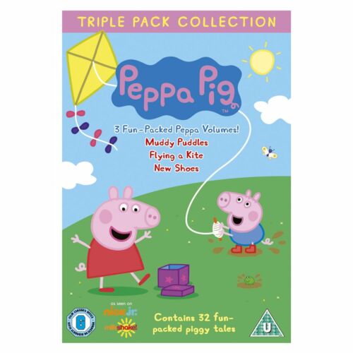 Peppa Pig Triple: Muddly Puddles, Flying a Kite, New Shoes - 3 Disc Vol 1-3 DVD