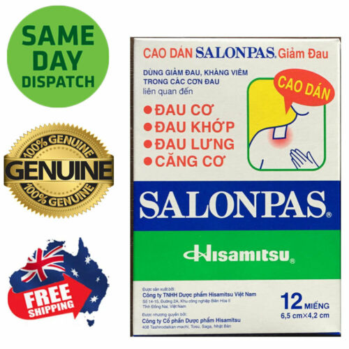 Salonpas Patch Hisamitsu Pain Relieving 1 Boxes 12 Patches Made in Vietnam