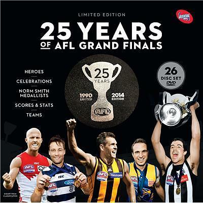 AFL 25 Years Of AFL Grand Finals Collection 1990-2014 DVD Limited Edition