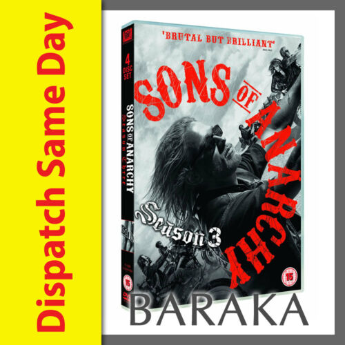 SONS OF ANARCHY COMPLETE SEASON 3 - 4 DISCS 13 EPISODES SET R4 NEW