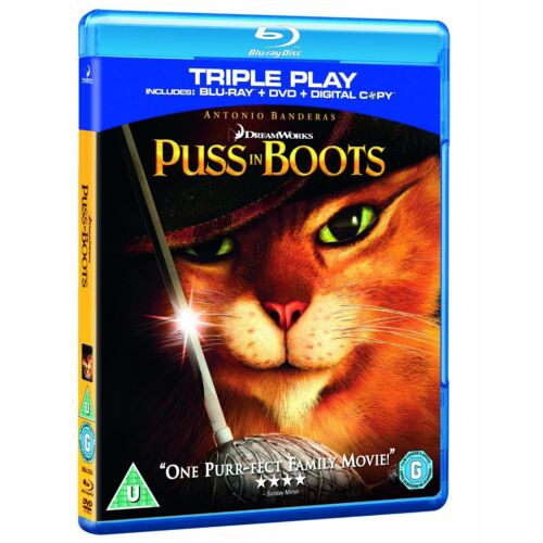 Puss in Boots Triple Play (Blu-ray + DVD + Digital Copy) (2012) Region Free