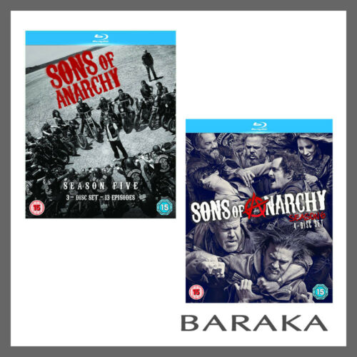 SONS OF ANARCHY COMPLETE SEASON SERIES 5 & 6 Blu ray RB box set not a DVD