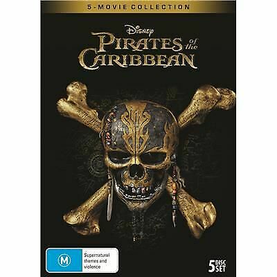 Pirates of the Caribbean 1, 2, 3, 4 & 5 DVD 5 movies collection New & Sealed R4