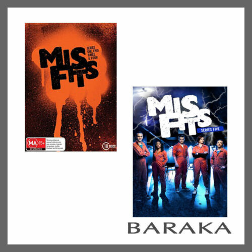 Misfits The complete Series Season 1, 2, 3, 4 & 5 DVD Box Set 13 Discs R4/Aus