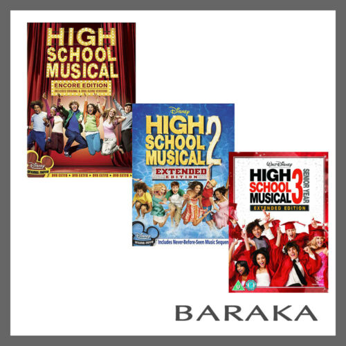 High School Musical 1, 2 & 3 Senior Year Extended Edition DVD R4 Disney