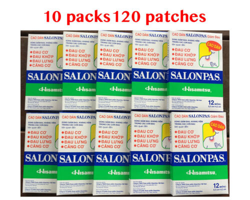 Salonpas Patch Hisamitsu Pain Relieving - Made in Vietnam 10 Boxes 120 Patches