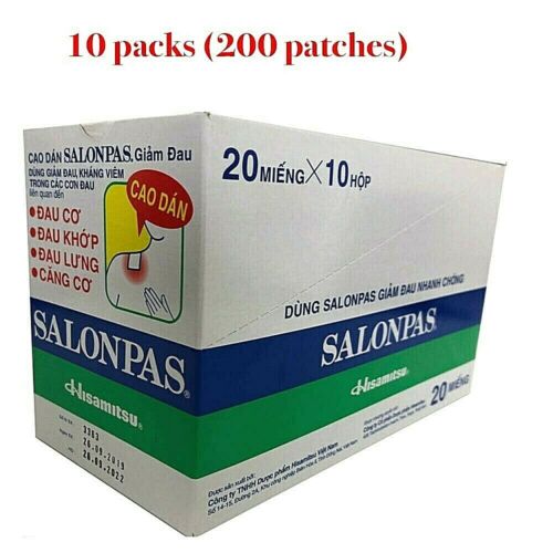 Salonpas Patch Hisamitsu Pain Relieving for Arthritis, Muscle, Backache, Joint