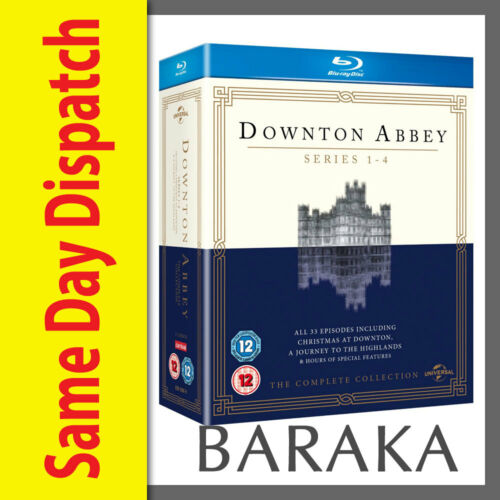 DOWNTON ABBEY SEASON SERIES 1, 2, 3 & 4 + Christmas Special Blu ray Box Set RB