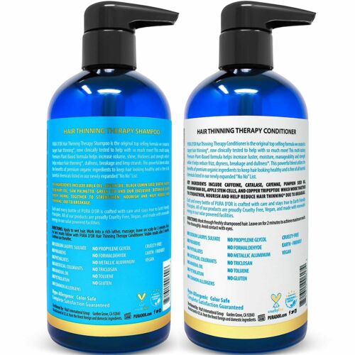 Pura D'or Hair Thinning Therapy Biotin Shampoo Conditioner Hair Loss Treatment