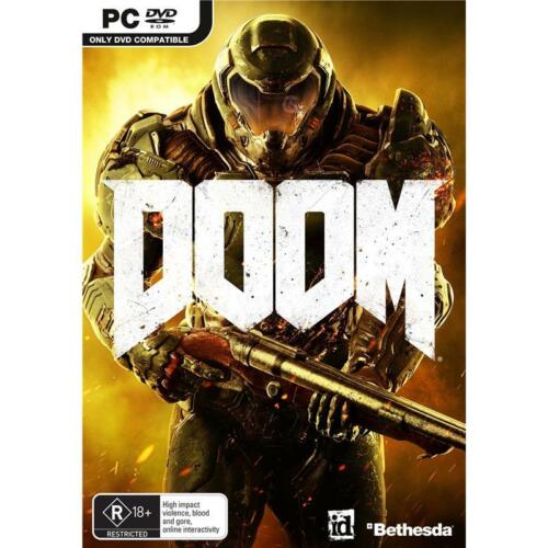 DOOM PC Game Microsoft 2016 Vidio Game PAL New & Sealed