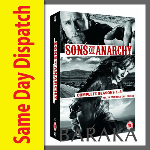 Sons of Anarchy Box Set The Complete Seasons 1 2 3 - 39 Episodes 12 Discs R4