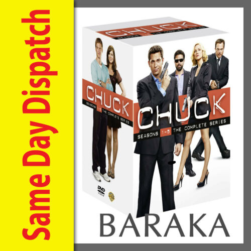 CHUCK: COMPLETE SERIES SEASONS 1 2 3 4 5 DVD BOX SET 23 DISCS 1 - 5 NEW R4