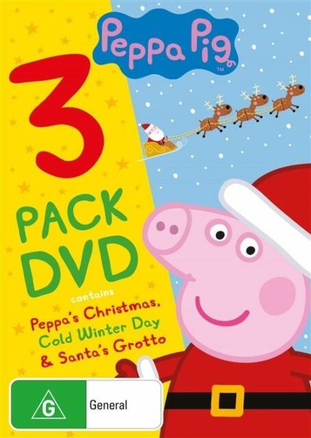 Peppa Pig Christmas DVD Peppa's Christmas, Cold Winter Day, Santa's Grotto R4