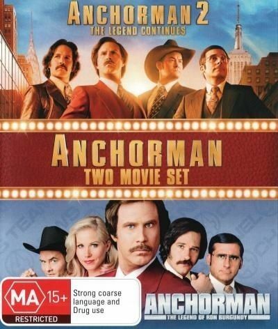 Anchorman 1 & 2 the Legend Of Ron Burgundy + Continues DVD R4 Will Ferrell