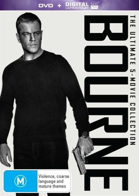 Bourne : Movie 1, 2, 3, 4 & 5 DVD, 2016, 5-Disc Set R4 New