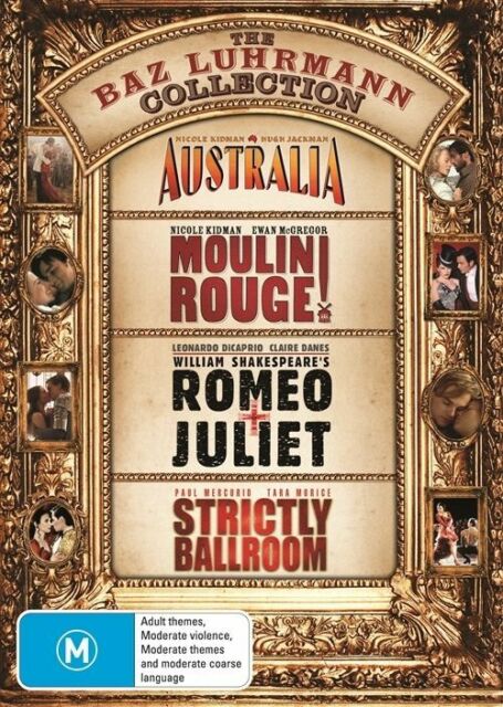 Baz Luhrmann DVD Collection AUSTRALIA MOULIN ROUGE ROMEO AND JULIET STRICTLY BAL