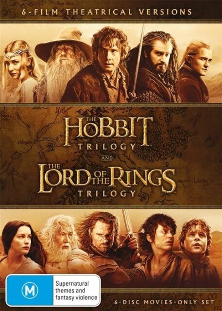 Middle Earth DVD Box Set The Hobbit Trilogy & The Lord of The Rings Trilogy R4
