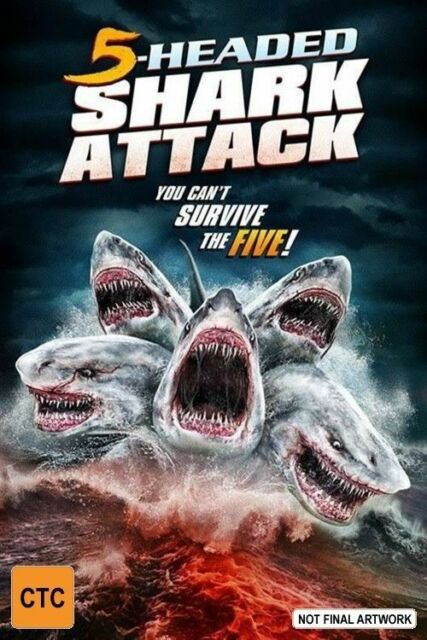 5 - Headed Shark Attack DVD R4 New Sealed