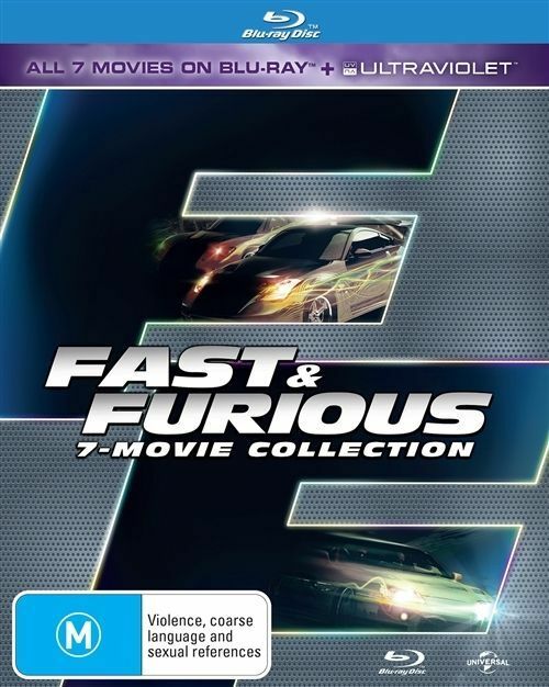 Fast and Furious Complete 1 2 3 4 5 6 7 Blu Ray Box Set RB The fast The Furious